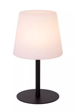 Lucide Tyon - oplaadbare tafellamp - Ø 15 x 41 cm - 2W dimbare LED incl. - IP65 - zwart