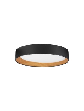 Nova Luce Stake - plafondlamp - Ø 45 x 8 cm - 40W dimbare LED incl. - zandzwart