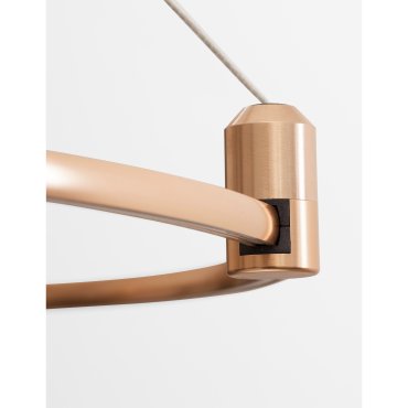 Nova Luce Dion - magnetische cirkelvormige structuur - Ø 60 x 120 cm - geschikt tot maximum 60W LED - satijn goud