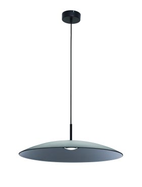 Nova Luce Polifemo - hanglamp - Ø 60 x 153 cm - 17W LED incl. - rokerig glas en zandzwart