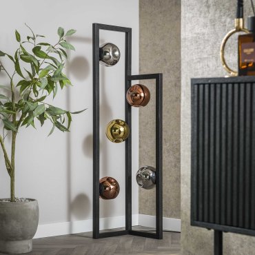 Vico Stellar - vloerlamp - 130 cm - zwart