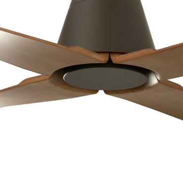 Faro Typhoon M - plafondventilator met afstandsbediening - Ø 127 cm - IP44 - bruin en maple