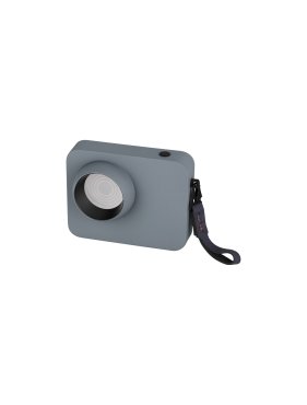 Nova Luce Kedros - oplaadbare tafellamp -  14 x 11 x 5 cm - 3W dimbare LED incl. - blauwgrijs
