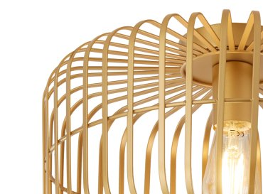 Searchlight Crib - plafondverlichting - Ø 40 x 23 cm - mat goud