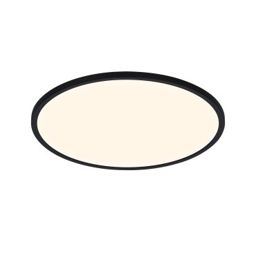 Nordlux Oja - plafondverlichting - Ø 42,4 x 2,3 cm - 19W LED incl. (3000K-4000K) - IP54 - zwart