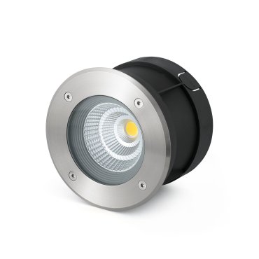 Faro Suria-12 - ronde grondspot voor buiten - Ø 180 mm, Ø 165 mm inbouwmaat - 12W LED incl. - IP67 - satijn inox - 24 graden