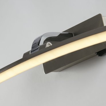 Searchlight Santorini - wandverlichting - 50 x 9 cm - 11W LED incl. - satijn zilver en chroom