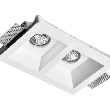 Nova Luce Tobia - inbouwspot - 214 x 117 mm, 217 x 120 mm inbouwmaat - wit gips