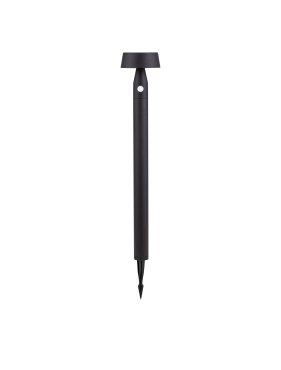 Nova Luce Chiaro - tuinpaal op zonne-energie - Ø 17 x 90 cm - 1W LED incl. - IP54 - zandzwart