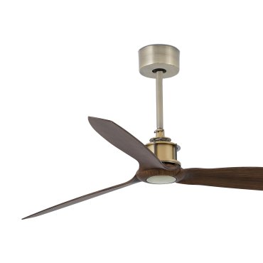 Faro Justfan - plafondventilator met afstandsbediening - Ø 128 cm - antiek messing en donkerbruin