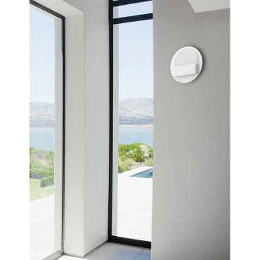 Nova Luce Polso - wandverlichting - Ø 15 x 4,8 cm - 6W LED incl. - mat wit