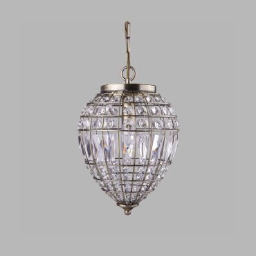Searchlight Pineapple - hanglamp - Ø 23 x 93 cm - antiek messing