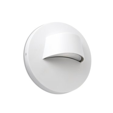 Faro Brow - wandverlichting - Ø 12 x 7 cm - 3W LED incl. - IP44 - mat wit