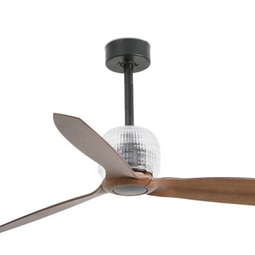 Faro Deco Fan - plafondventilator met afstandsbediening - Ø 128 cm - donkerbruin en zwart