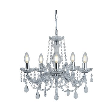 Searchlight Marie Therese - luster - Ø 48 x 90 cm - chroom