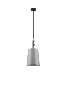 Nova Luce Damo - hanglamp - Ø 22 x 160 cm - mat zwart, grijs en bruin