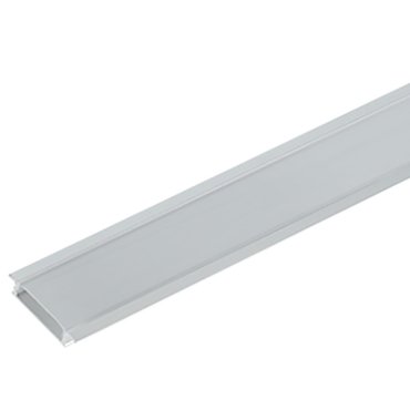Elmark Elm6220/2-1000 - aluminium profiel voor LED-strip met mat PVC deksel - verzonken gemonteerd - 1 meter lengte