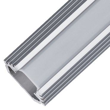 Elmark Elm9012 - aluminium profiel voor LED-strip met matte PVC-afdekking - opbouw - 1 meter lengte