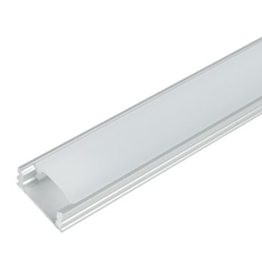 Elmark Elm718/1-1000 - aluminium profiel voor LED-strip met matte PVC-afdekking - opbouw - 1 meter lengte