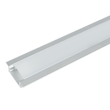 Elmark Elm718/2 - aluminium profiel voor LED-strip met matte PVC afdekking - verzonken gemonteerd - 1 meter lengte