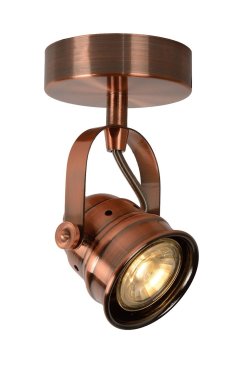 Lucide Cigal 1 - opbouwspot - 9 x 15 x 9 cm - 5W LED incl. - koper