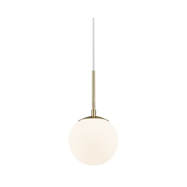 Nordlux Grant - hanglamp - Ø 15 x 229 cm - messing en opaal wit