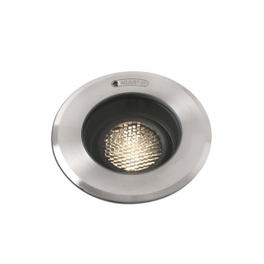 Faro Geiser Orientable - ronde grondspot voor buiten - Ø 130 mm, Ø 116 mm inbouwmaat - 7W LED incl. - IP67 - satijn inox