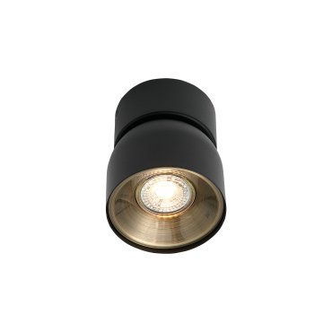 Nordlux Pitcher - opbouwspot - Ø 10 x 12,3 cm - zwart en goud