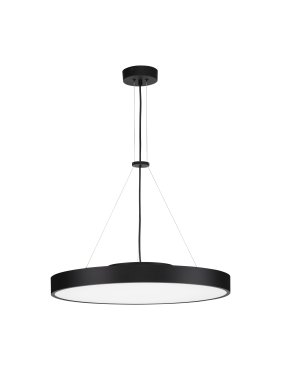 Nova Luce Perfect Profile - hanglamp op afstandsbediening - Ø 40 x 120 cm - 24W dimbare LED incl. - 2700K-6000K - zwart