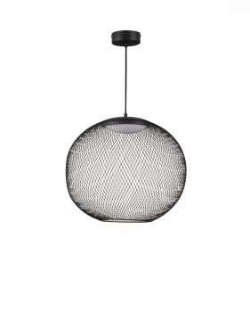 Nova Luce Kinetic - hanglamp - Ø 50 x 154 cm - 24W LED incl. - mat zwart