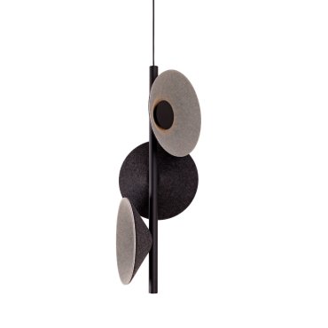 Maxlight Puro - hanglamp - 51 x 19 x 220 cm - 4 x 2W LED incl. - grijs en zwart