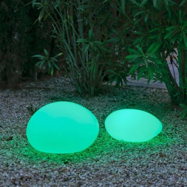 New Garden Petra - automatische buiten tafellamp op zonne-energie - 40 x 29 x 20 cm - IP65 - wit - RGB + witte lichtkleur
