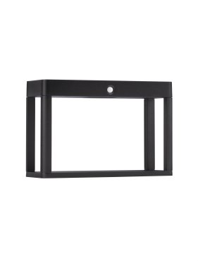 Nova Luce Berni - tuinpaal met sensor op zonne-energie - 23 x 15,5 x 8,6 cm - 2W LED incl. - IP65 - donker antraciet