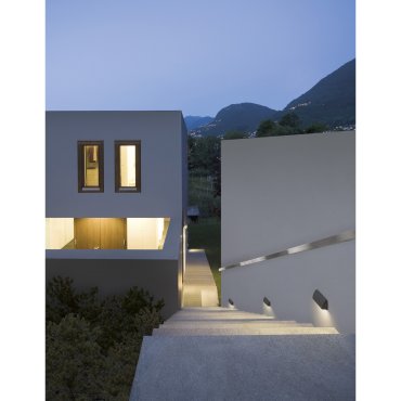 Nova Luce Liv - buiten wandverlichting - 13 x 3 x 5,5 cm - 3,5W LED incl. - IP54 - donkergrijs