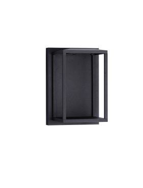 Nova Luce Prive - buiten wandverlichting - 17 x 25 x 17 cm - 17W LED incl. - IP65 - zandzwart