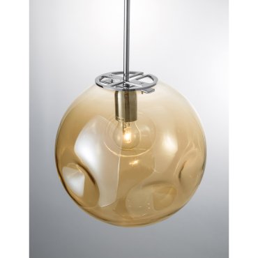 Nova Luce Mayan - hanglamp - Ø 30 x 120 cm - chroom en champagne