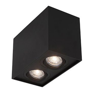 Nova Luce Rende - opbouwspot 2L - 16 x 8 x 9 cm - zandzwart