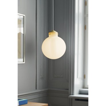 Design for the People Raito 30 - hanglamp - Ø 30 x 44,4 cm - wit en messing