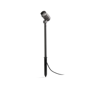 Faro Foc - grondspot op piek - 13 x 10 x 78 cm - 16W dimbare LED incl. - IP65 - donkergrijs