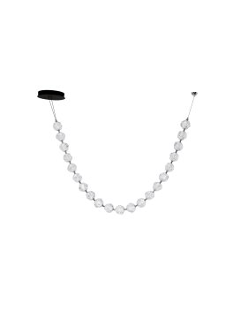 Nova Luce Ifos - hanglamp - 10 x 280 cm - 91W dimbare LED incl. - zandzwart en chroomkleurig metaal