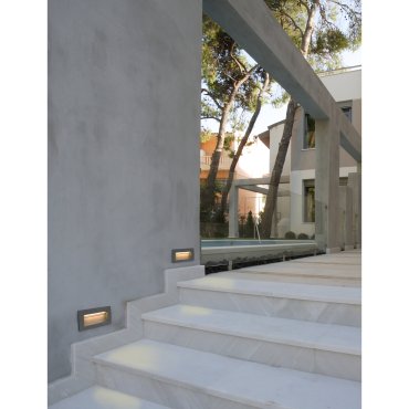 Faro Sedna - inbouw wandverlichting - 14 x 7,2 x 7 cm - 3W LED incl. - IP65 - donkergrijs