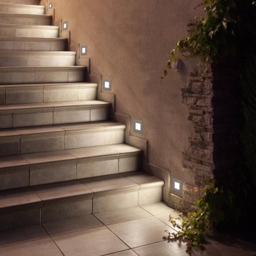 Faro Frol - inbouw wandverlichting - 8,5 x 4,5 x 8,5 cm - 0,8W LED incl. - IP65 - satijn inox