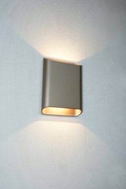 Artdelight Diaz - wandlamp - 4 x 14,5 x 20 cm - 2 x 6W LED incl. - IP65 - champagne