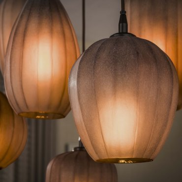 Vico Altura - hanglamp - 90 x 30 x 150 cm - mat sienna bruin