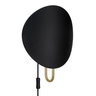 Design For The People Spargo - wandlamp - 32 x 39,3 cm - zwart en messing