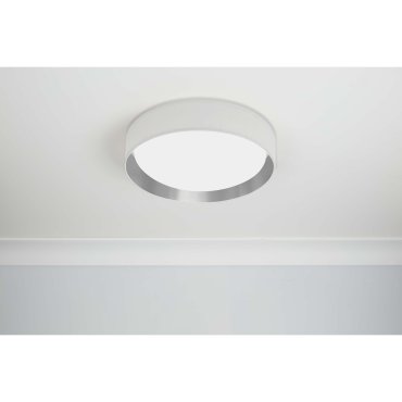 Searchlight Gianna - plafondverlichting - Ø 50 x 12,5 cm - 25W LED incl. - zilver
