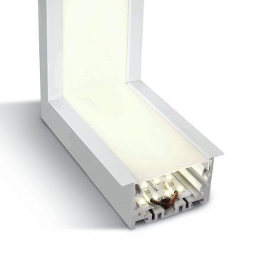 ONE Light Recessed LED Linear Profiles - hoek van plafond tot muur voor 38152R - 16,4 x 7 x 6 cm - 10W LED incl. - wit - witte lichtkleur