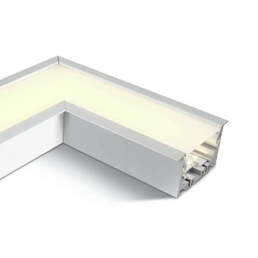 ONE Light Recessed LED Linear Profiles - hoek voor 38152R - 16,4 x 7 x 6 cm - 8W  LED incl. - wit - warm witte lichtkleur