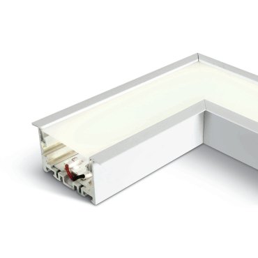 ONE Light Recessed LED Linear Profiles - hoek voor 38152R - 16,4 x 7 x 6 cm - 8W  LED incl. - wit - witte lichtkleur