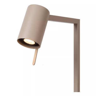 Lucide Lesley - vloerlamp - 34 x 20 x 130 cm - taupe